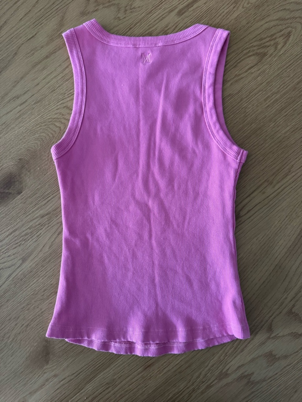Meshki Pink Ribbed Crewneck Tank Top - Picture 2 of 3